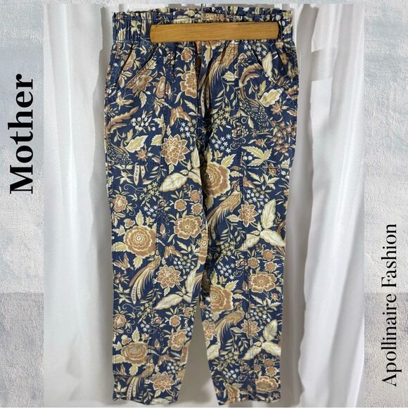 Mother Floral Print Jeans in Navy Tan Size 28 NWT - Picture 5 of 5